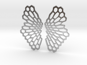 Honeycomb Butterfly Earrings / Pendant in Natural Silver