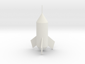 Rocket in White Natural Versatile Plastic