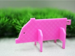 Animal_Pig in White Natural Versatile Plastic