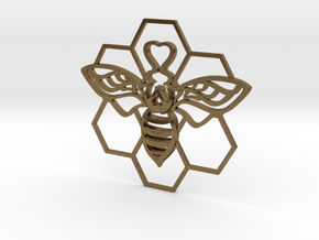 The Bee Pendant in Natural Bronze