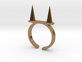 Pickle Fork Ring in Natural Brass