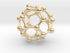 0008 Fullerene c30-3 in 14K Yellow Gold