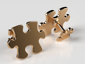Puzzle Cufflinks in 14K Yellow Gold