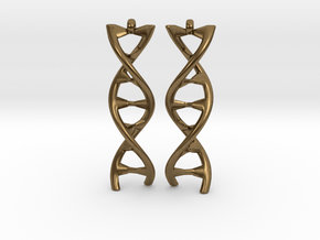 DNA Earring in Natural Bronze
