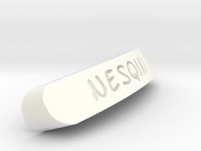 Nesqin Nameplate for SteelSeries Rival in White Processed Versatile Plastic