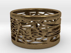 Bracelet medium voronoi 1 in Natural Bronze