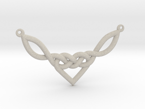 Celtic Heart Knot Pendant in Natural Sandstone