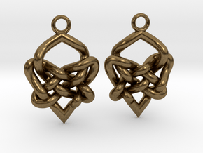 Celtic Heart Knot Earring in Natural Bronze