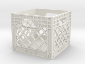 Milk Crate in White Natural Versatile Plastic: 1:8