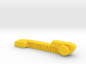 ReleaseLeverLongRHLH_150120 in Yellow Processed Versatile Plastic