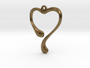 Heart shape pendant in Natural Bronze