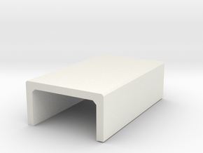 H0 Box Culvert Half Height (size 2) in White Natural Versatile Plastic