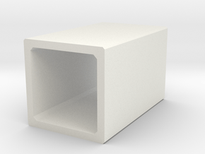 H0 Box Culvert (size 2) in White Natural Versatile Plastic
