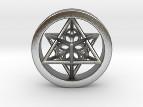 Merkaba Gauge Size 3/4 in Natural Silver