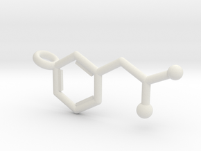 Amphetamine Key Chain 3D Printed in White Natural Versatile Plastic