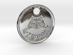 ZWOOKY Style 79 Sample - keychain cat in Fine Detail Polished Silver