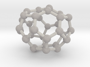 0010 Fullerene c32-1 c2 in Full Color Sandstone