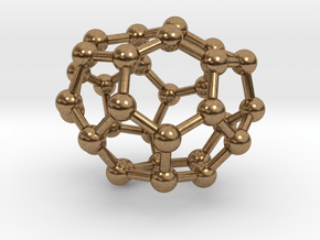 0010 Fullerene c32-1 c2 in Natural Brass