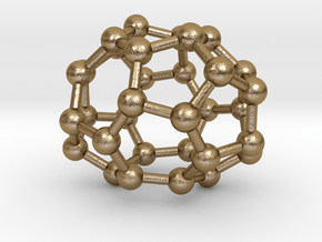 0011 Fullerene c32-2 d2 in Polished Gold Steel