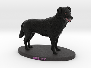 Custom Dog Figurine - Sheffy in Full Color Sandstone