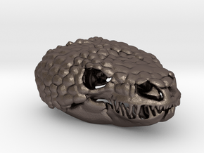 Gila Monster Heloderma Suspectum 2 - 75mm  in Polished Bronzed Silver Steel