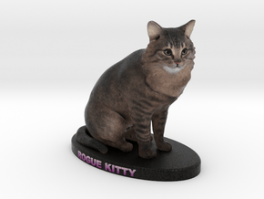 Custom Cat Figurine - Rogue Kitty in Full Color Sandstone