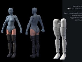FB01-Legs-10s  6inch in White Processed Versatile Plastic