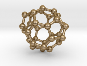 0013 Fullerene c32-4 c2 in Polished Gold Steel