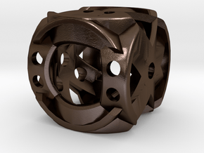 Dice149 in Polished Bronze Steel