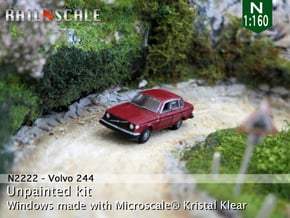 Volvo 244 DL (N 1:160) in Tan Fine Detail Plastic
