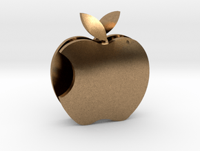 Apple Sculpture in Natural Brass