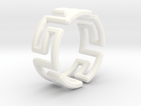 Labyrinthos Ring in White Processed Versatile Plastic: 8.5 / 58