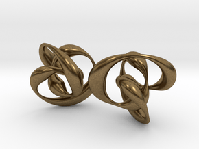 Knots earrings in Natural Bronze