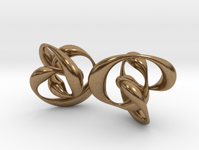 Knots earrings in Natural Brass