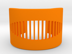 Wrist Cuff - pattern cutout (extra small) in Orange Processed Versatile Plastic
