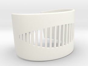 Wristcuff - pattern cutout (small) in White Processed Versatile Plastic