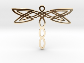 Dragonfly pendant in 14K Yellow Gold