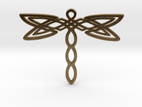 Dragonfly pendant in Natural Bronze