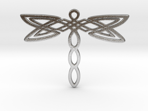 Dragonfly pendant in Natural Silver