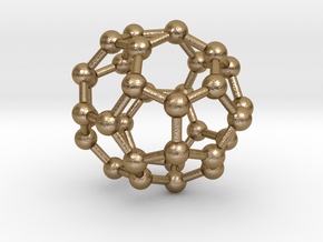 0018 Fullerene c34-3 cs in Polished Gold Steel