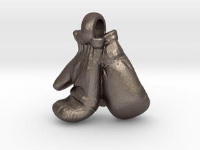 BOXING GLOVES in Polished Bronzed Silver Steel