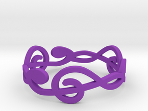 Size 8 G-Clef Ring A in Purple Processed Versatile Plastic