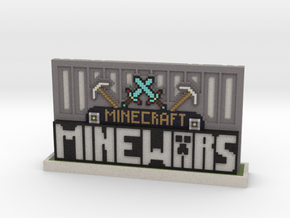 MineWars Logo Desktop Trinket in Full Color Sandstone