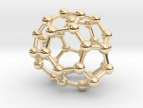 0019 Fullerene c34-4 c2 in 14K Yellow Gold