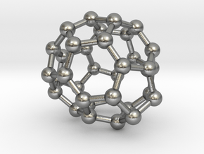 0019 Fullerene c34-4 c2 in Natural Silver