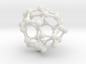0020 Fullerene c34-5 c2 in White Natural Versatile Plastic