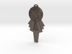 Seventh Doctor's T.A.R.D.I.S. Key Pendant in Polished Bronzed Silver Steel