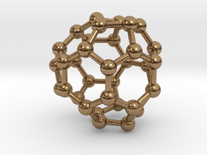 0021 Fullerene c34-6 c3v in Natural Brass