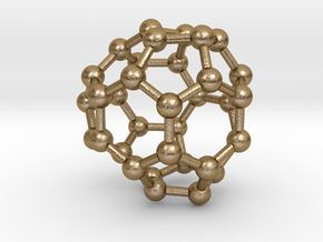 0021 Fullerene c34-6 c3v in Polished Gold Steel