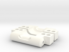 NIX63601 Rear Arm Mounts for RC10 (0deg/0deg) in White Processed Versatile Plastic